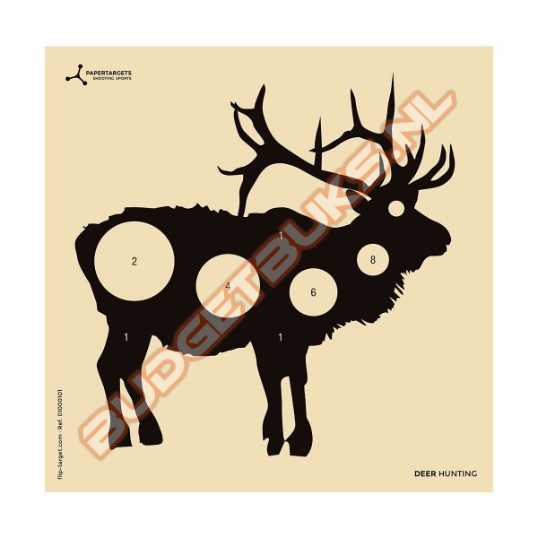 Schietkaarten Flip Target Deer Hunting 14x14 cm
