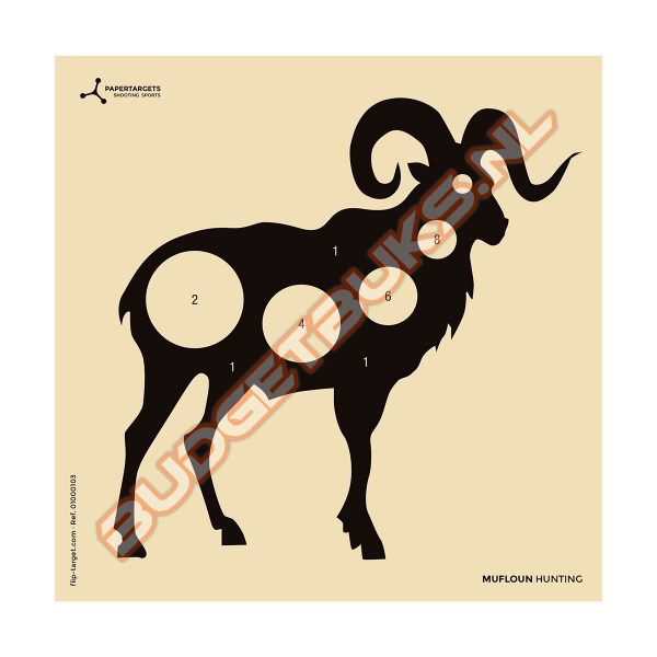 Schietkaarten Flip Target Mouflon Hunting 14x14 cm
