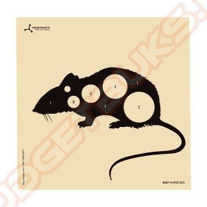 Schietkaarten Flip Target Rat Hunting 14x14 cm