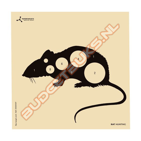 Schietkaarten Flip Target Rat Hunting 14x14 cm