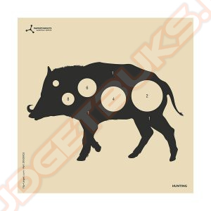 Schietkaarten Flip Target Wild Boar Hunting 14x14 cm