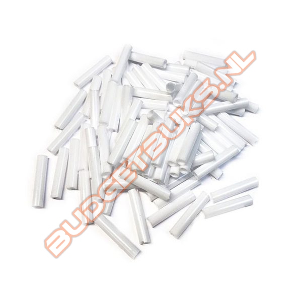 Schietpijpjes Wit Plastic, 500 Stuks
