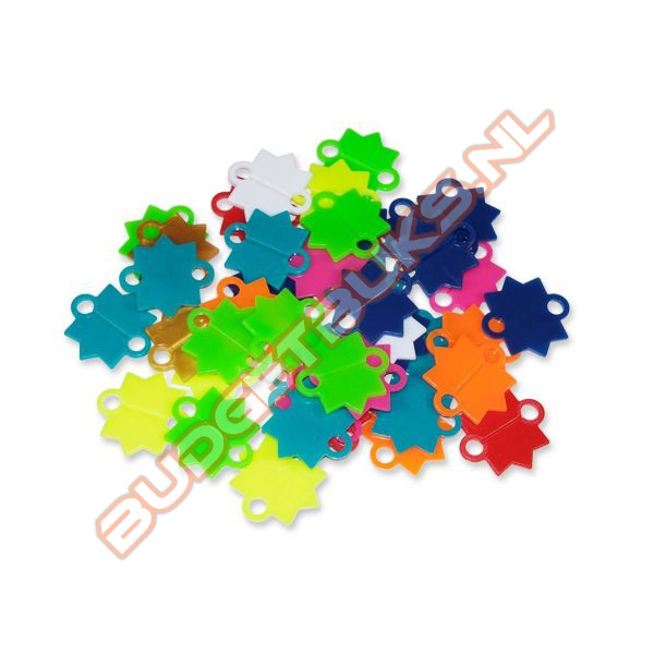 Schietsterren Gekleurd Plastic, 500 Stuks